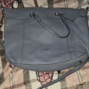 Coach Slate Blue Leather Shoulder Bag